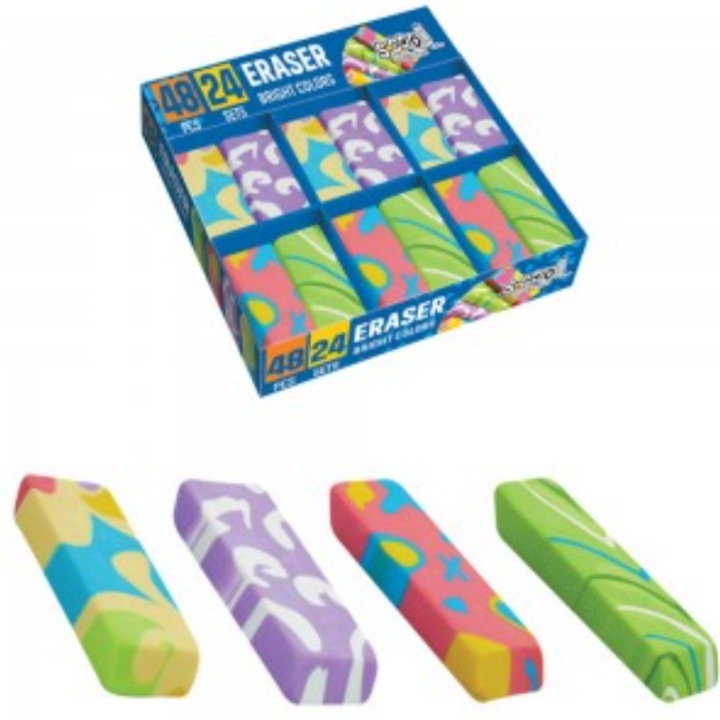 Set de radiere pentru creioane, 4 modele, 24 bucati/set