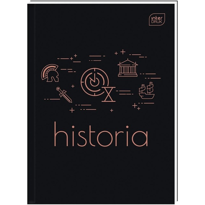 Caiete Brulion A5/80K kartka M 70g Historia, set 5 bucati