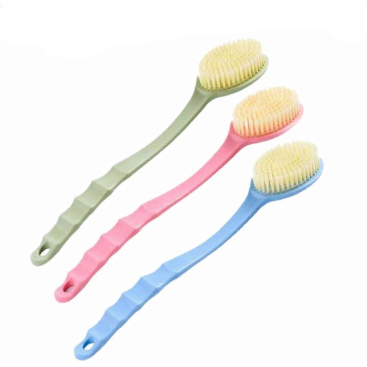 Ексфолираща гъба за баня с дълга дръжка, асорти, за почистване на тялото, идеална за всички възрасти