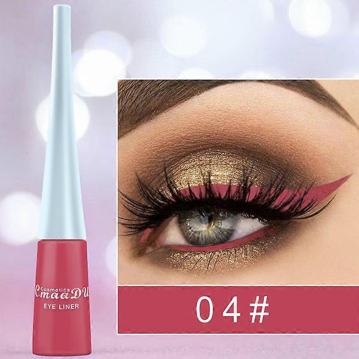Creion de ochi waterproof, 17 culori, smudge-proof, uscare rapida, multicolor