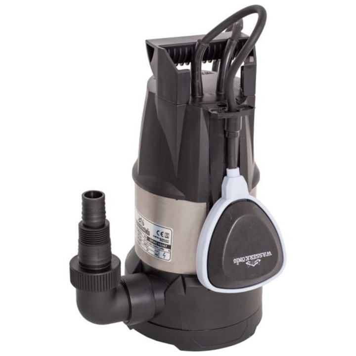 Pompa submersibila din plastic Wasserkonig SPMC10267, particule max. 5 mm, putere 1000 W, debit 16000 l/h, inaltime refulare 10 m, flotor electromecanic