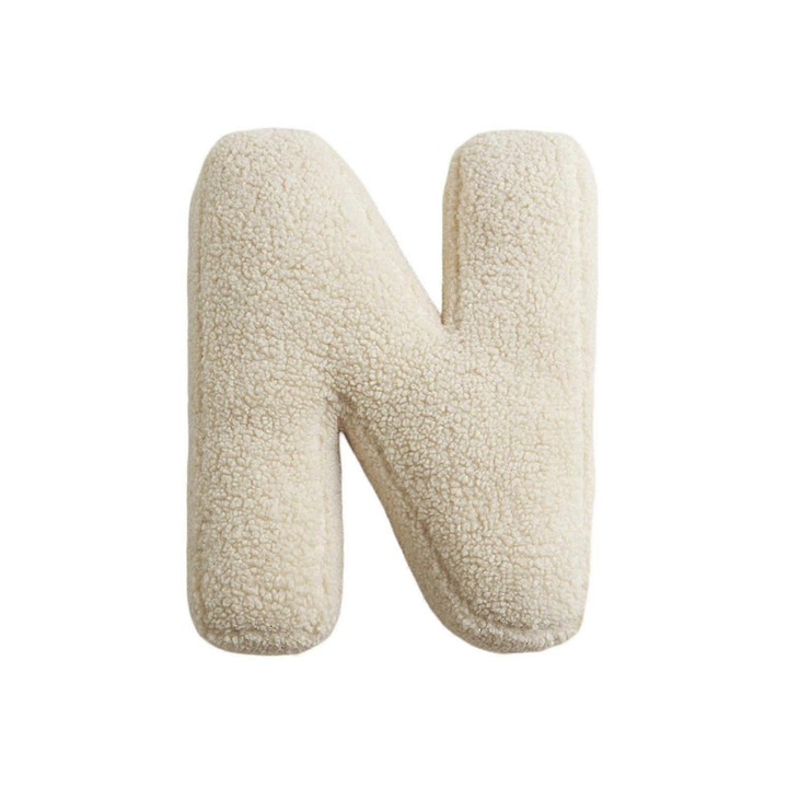 Perna decorativa litere, 38x30cm, material PP bumbac, pentru camera copii