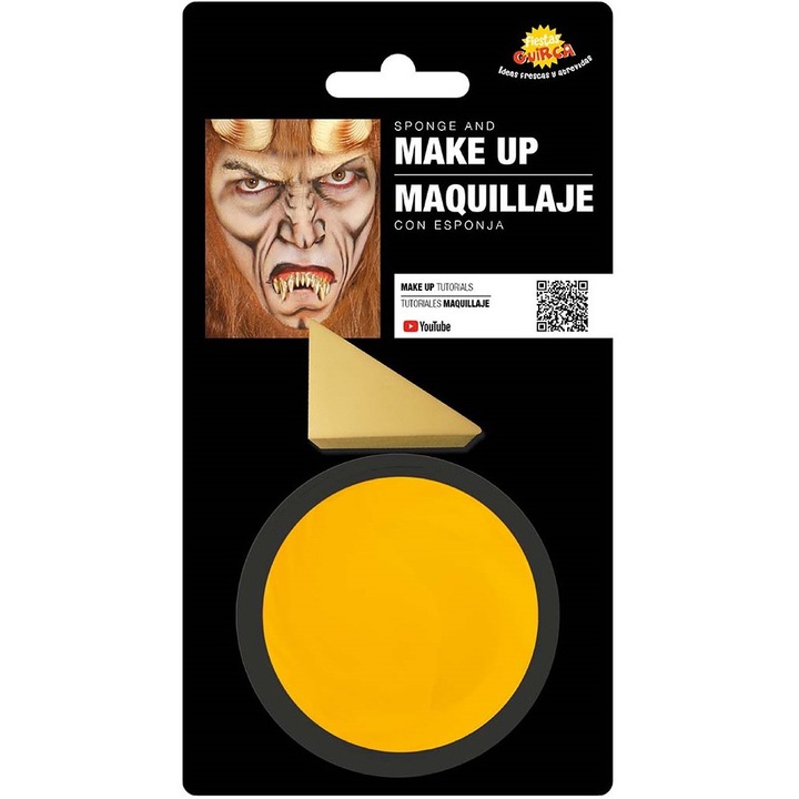 Arc- és testfesték, Guirca, sárga, szett applikátorral, 9g