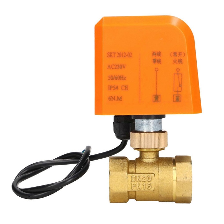 Vana cu bila motorizata 2 cai, brass, DN20, protectie IP54, 6-20W