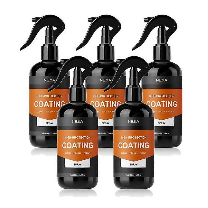 Комплект от 5 спрея за защита на автомобил Nexa, 100мл, висока защита, гланцов ефект, лесно нанасяне