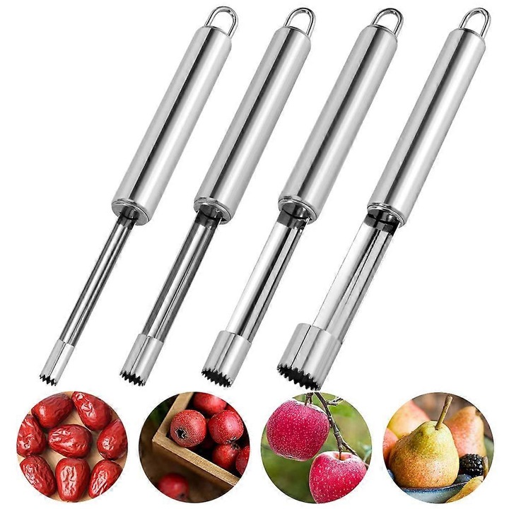 Set 4 Curatitoare Fructe din Otel, Dimensiuni Diverse, Usor de Folosit, 20cm