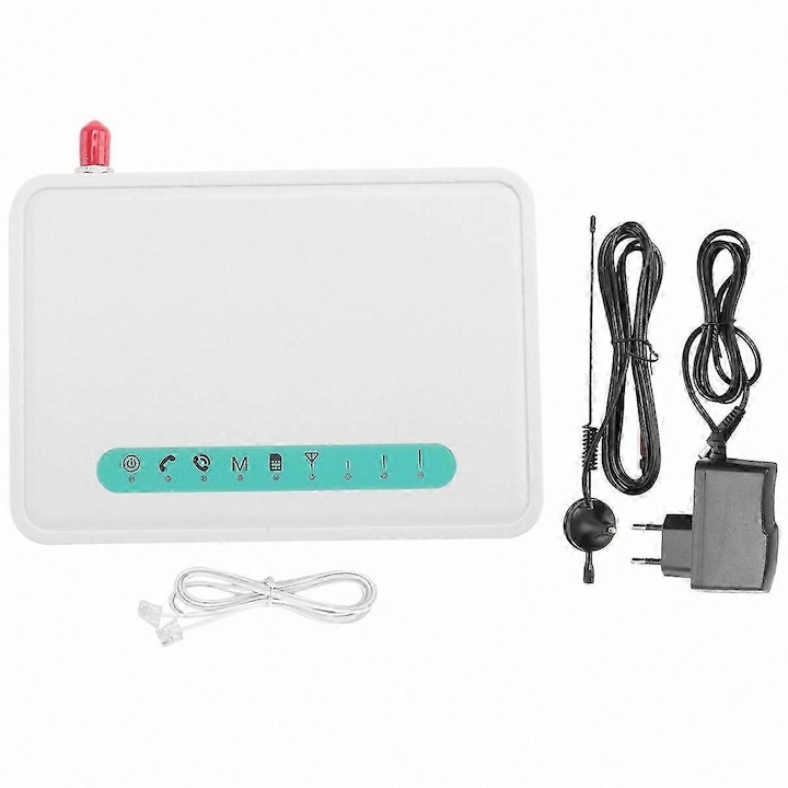 Fix GSM terminál, GSM 850/900/1800/1900 MHz támogatással, tartozék antenna, fehér, 120x85x28mm