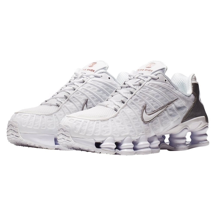 Спортни обувки Nike Shox TL, синтетични, за мъже, бял/сребрист