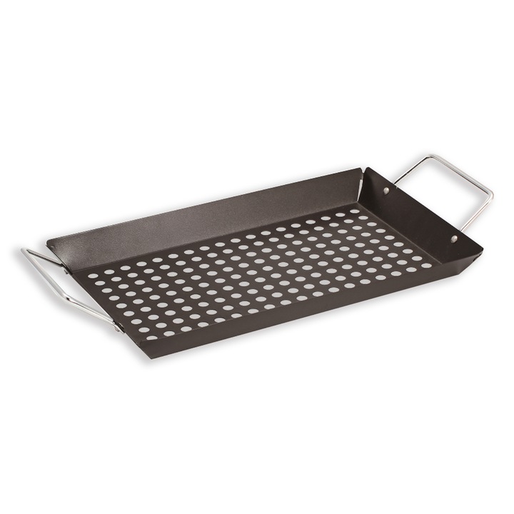 Tava gratar din otel inoxidabil Maestro 38.5x20cm, non-stick, pentru carne si legume