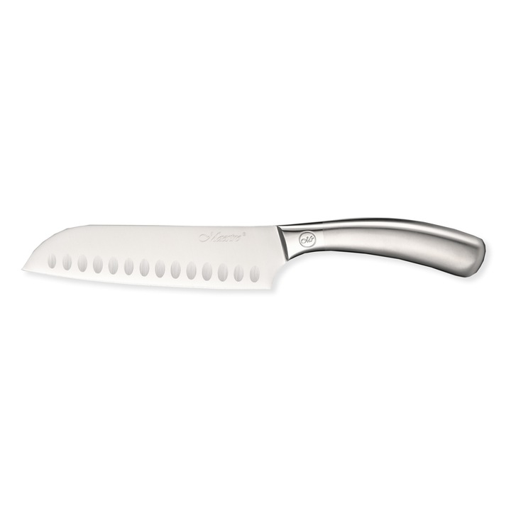 Cutit Santoku 17.5cm, Maestro, otel inoxidabil, ergonomic, pentru bucatarie