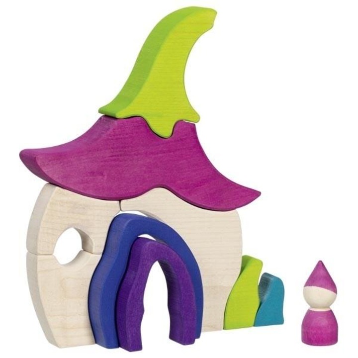 Set casa de papusi Goki, 10 elemente, figurine zane, accesorii magice, multicolor