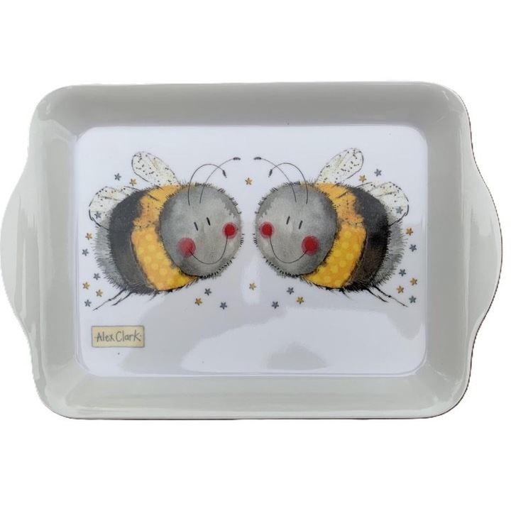 Tava servire Alex Clark, mica, 20,7x14,3cm, melamina, cu doua manere