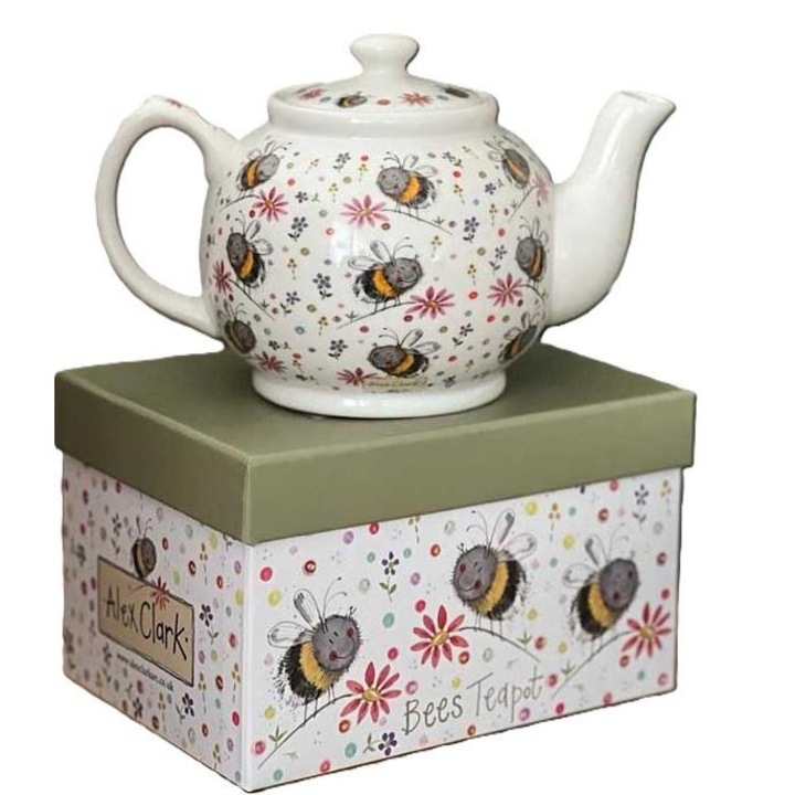 Kerámia teáskanna, Alex Clark, 600ml, 18x10x11cm, többszínű
