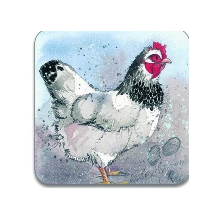 Alex Clark poháralátét, C81 Kura Sussex, 10x10cm, egyedi design, laminált