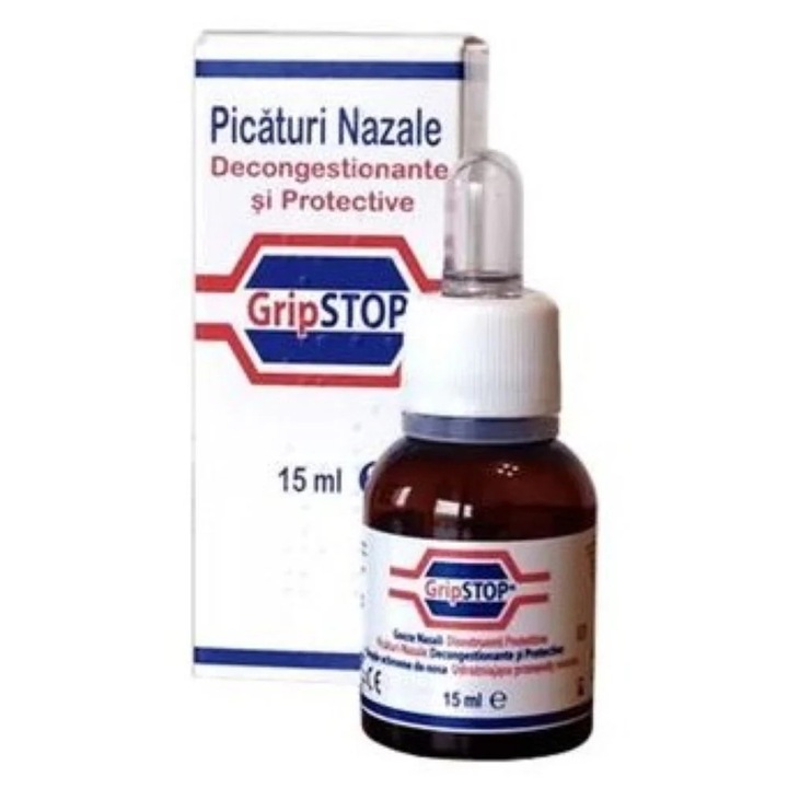 Spray nazal decongestionant GripStop, Plantamed, 20 ml, pentru copii si gravidă, efect antiinflamator