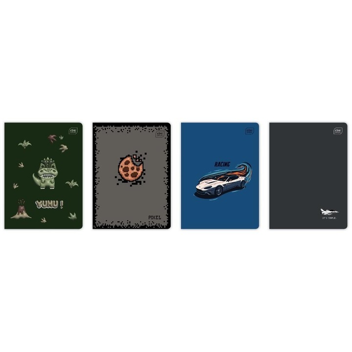 Caiete A5, INTERDRUK, 3 culori, 70g, set 20 bucati