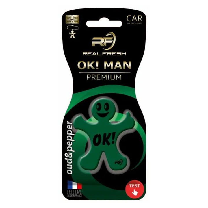 Autóillatosító RF, OK-MAN PREMIUM, Oud és Bors illat