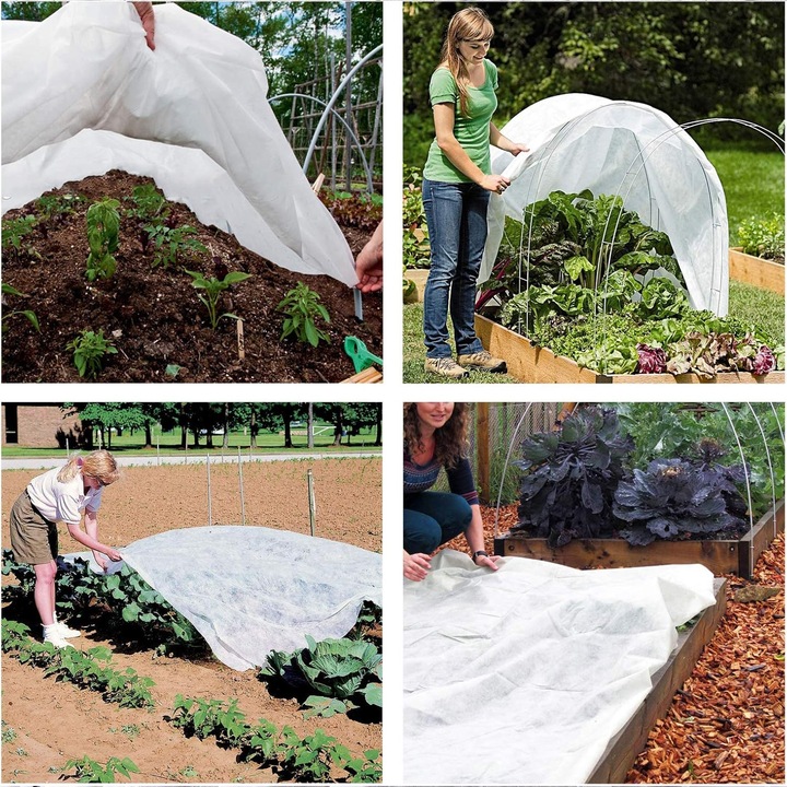 Folie agrotextil John Green, 3.2x10m, PE HD 17g/m2, alba, protectie universala anti-inghet, rezistenta UV, primavara/toamna