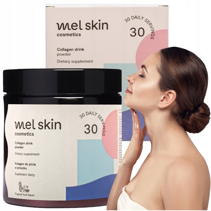 Supliment Alimentar, Mel Skin, Colagen Marin 5000 mg cu Glucozamina si Vitamina C, Piele, Par, Unghii, Suport Articulatii, 30 Portii