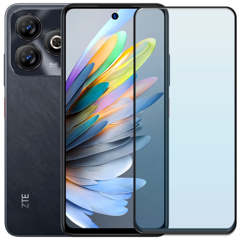 Folie din sticla securizata pentru ZTE Blade A75, HAMSTERBOX Glass Shield, Protectie completa ecran, Full face, Aplicare rapida, Case Friendly, Transparenta