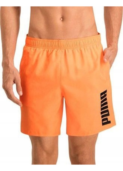 Pantaloni scurti de plaja PUMA, portocalii, material usor, design modern, XL INTL