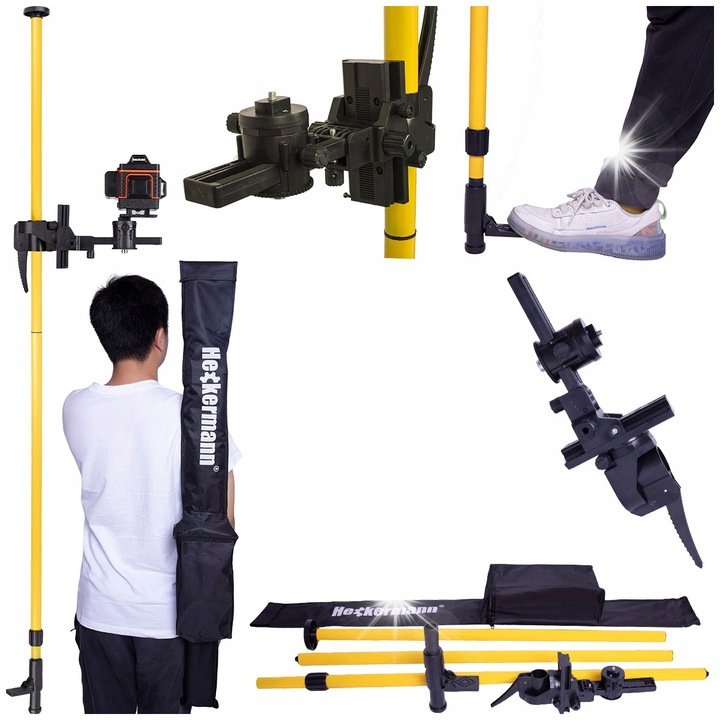 Механизъм Heckermann 5D, 2-3,4м, алуминий+PVC, жълт, пълен комплект