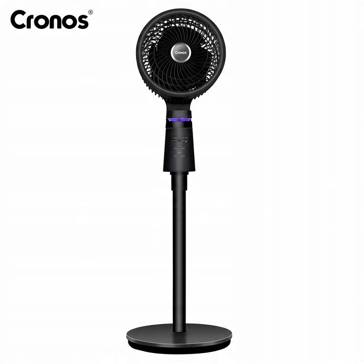 Ventilator stand Cronos BL-XHS-3D, 3D, 40W, negru, cu telecomanda