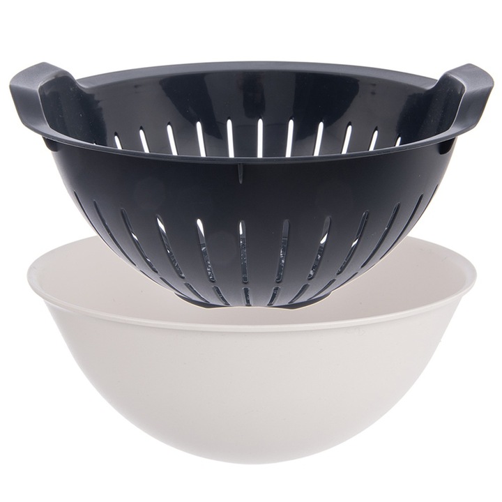 Orion márkájú ELA 3L szűrő és tál szett, szürke, 25x10,5cm, 2 az 1-ben