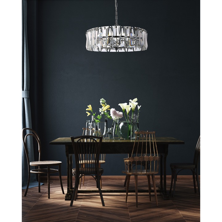 Полилей HubRom, Puntes, Maytoni Modern, 6xE14, Хром