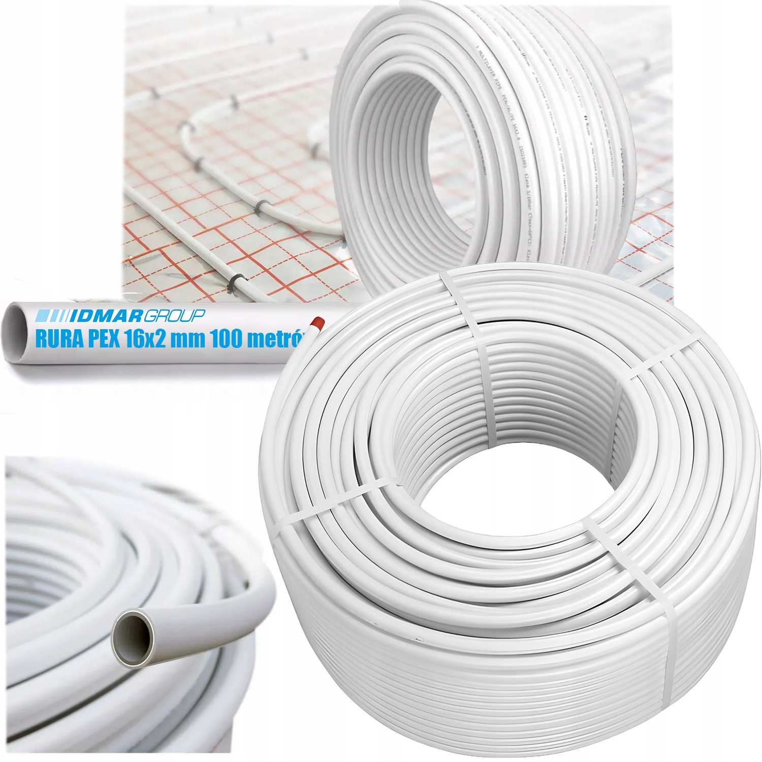 Rura PEX 16x2mm 100m pentru incalzire in pardoseala, 3 straturi ...