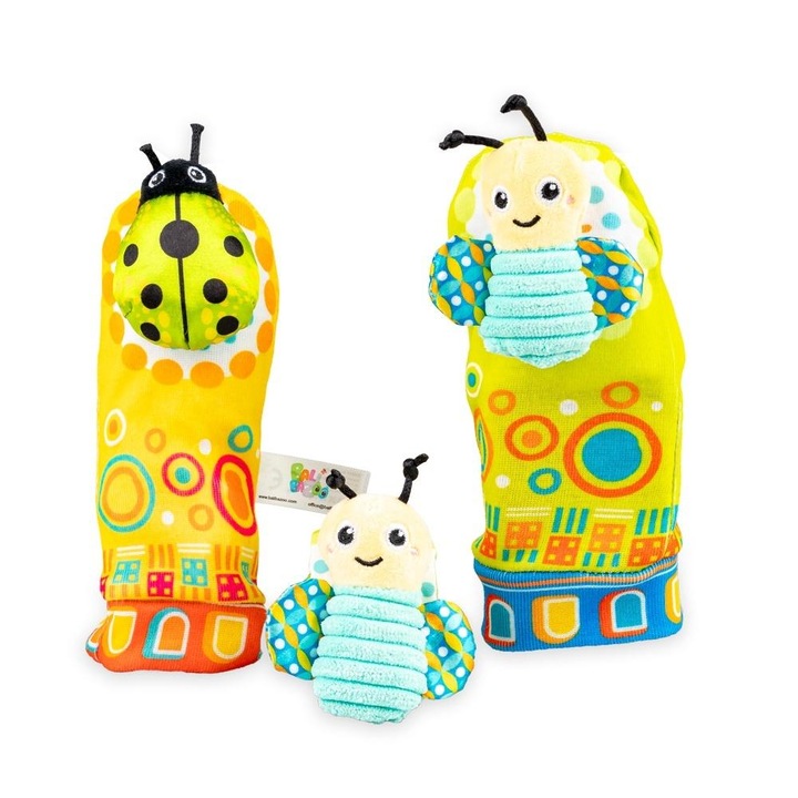Set 3 jucarii zornaitoare BALIBAZOO, multicolor, 0m+