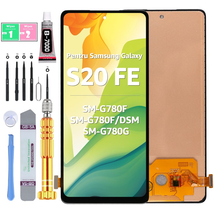 Дисплей LCD Incell Yodoit, съвместим със Samsung S20 FE 4G/5G, SM-G780F/SM-G781B, тъчскрийн дисплей, черен