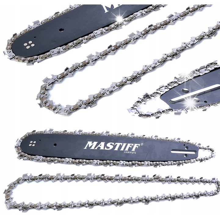 Водеща шина за верижни триони, 35 см, 2 вериги, 3/8", 1,3 мм, комплект