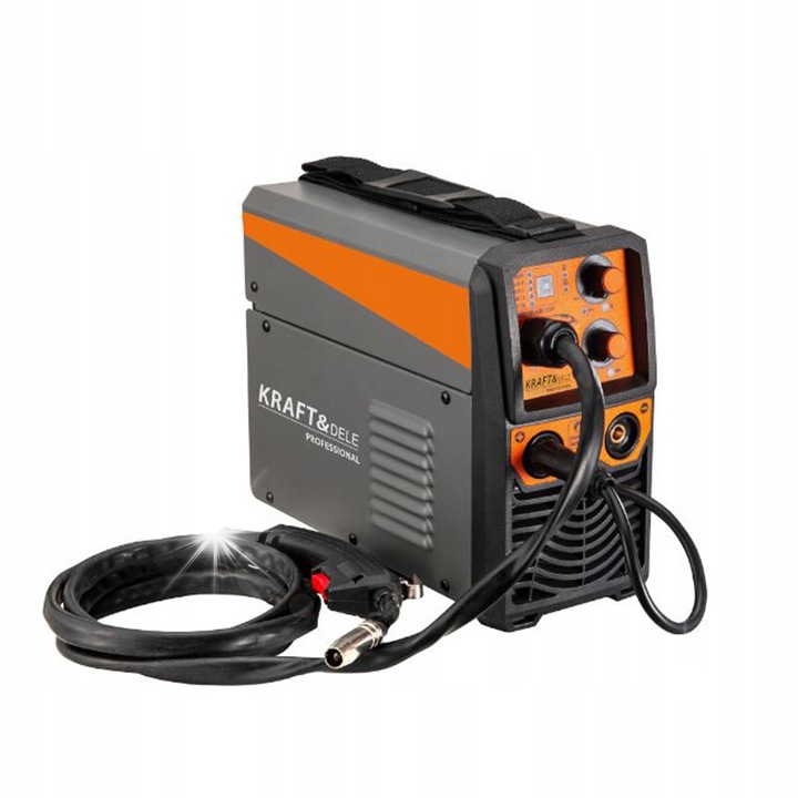 Kraft&Dele KD1876 MIG MAG MMA FLUX hegesztőgép, 200A, 230V, teljes készlet maszkkal és kefével, 7,6kg