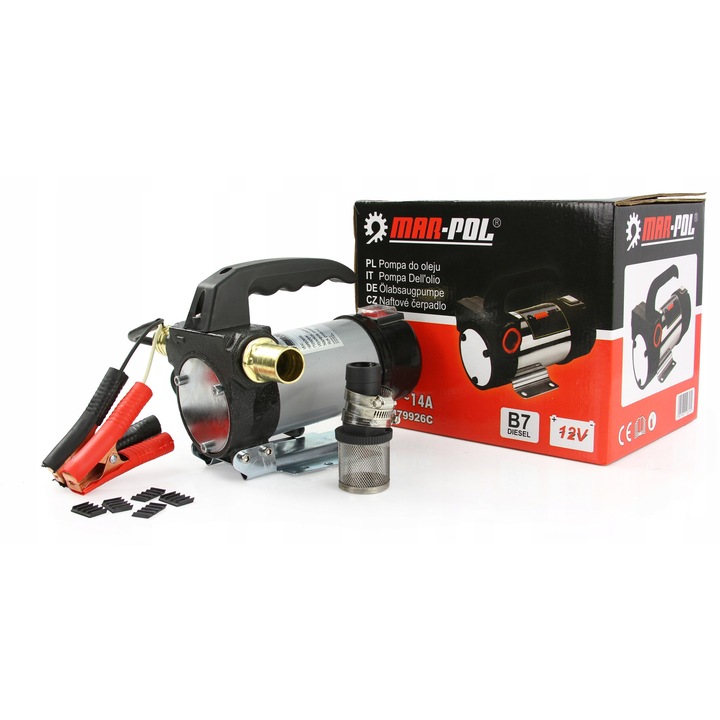Автомобилна помпа Mar-Pol 12V, 160W, 50L/min, за масла