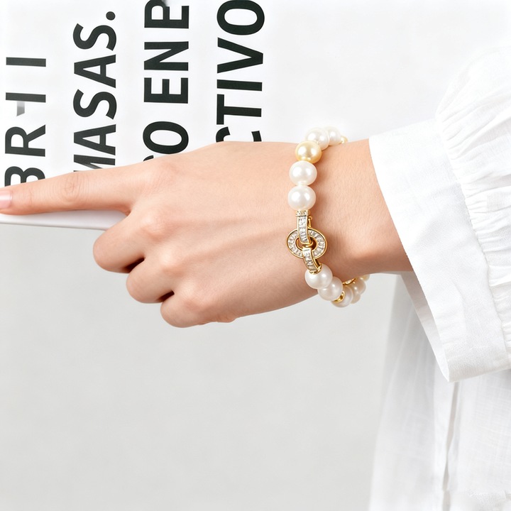 Bratara, bratara din perle artificiale, margele de culori mixte, lungime 20 cm