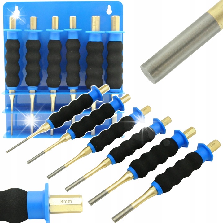 Falon-Tech, 6 darabos kalapács szett, 3-8 mm, fém, ergonomikus