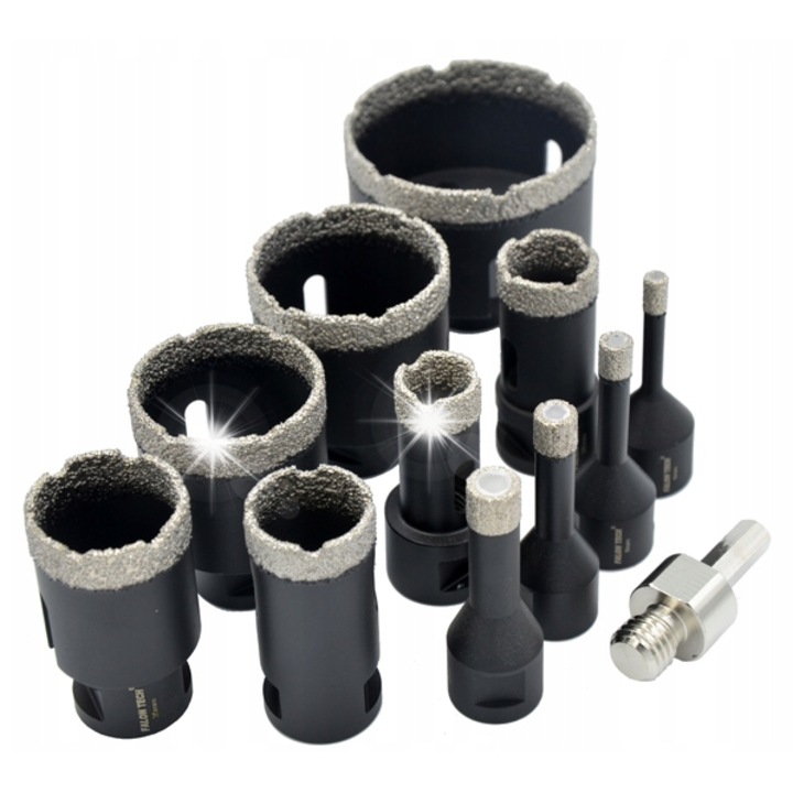 Set burghie diamantate 11 el, Falon-Tech, 6-68 mm, M14, metalica