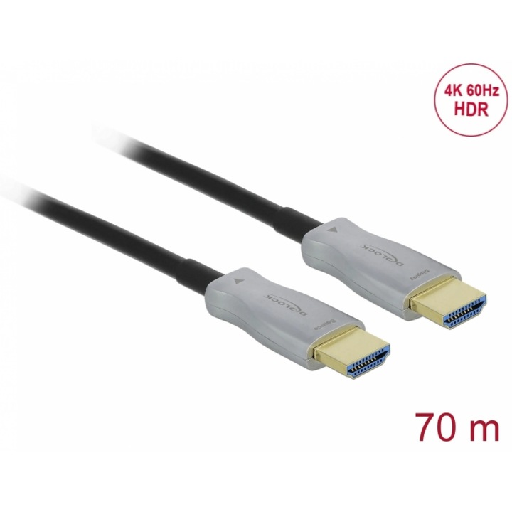 Cablu optic activ HDMI 4K60Hz HDR T-T 70m, Delock 84136