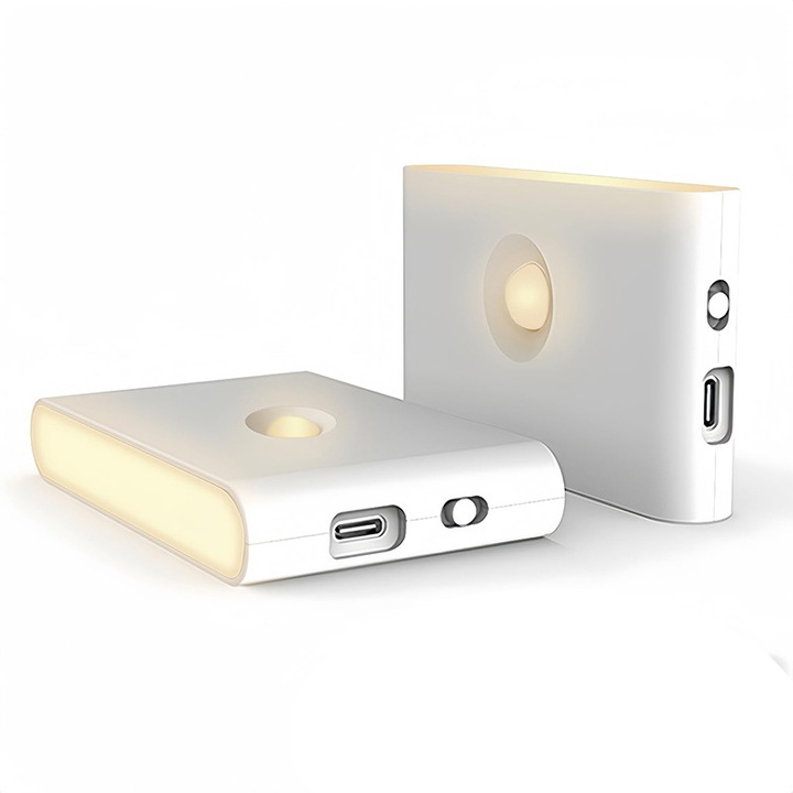 2 db LED mozgásérzékelős lámpa készlet, folyosóra, lépcsőre, irodába, újratölthető