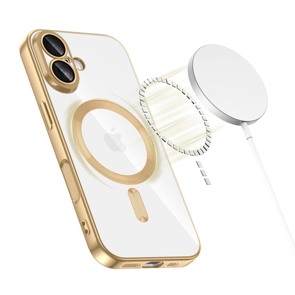 Husa pentru iPhone 17 cu MagSafe si protectie pentru lentile anti-shock 1.5 mm transparent - argintiu