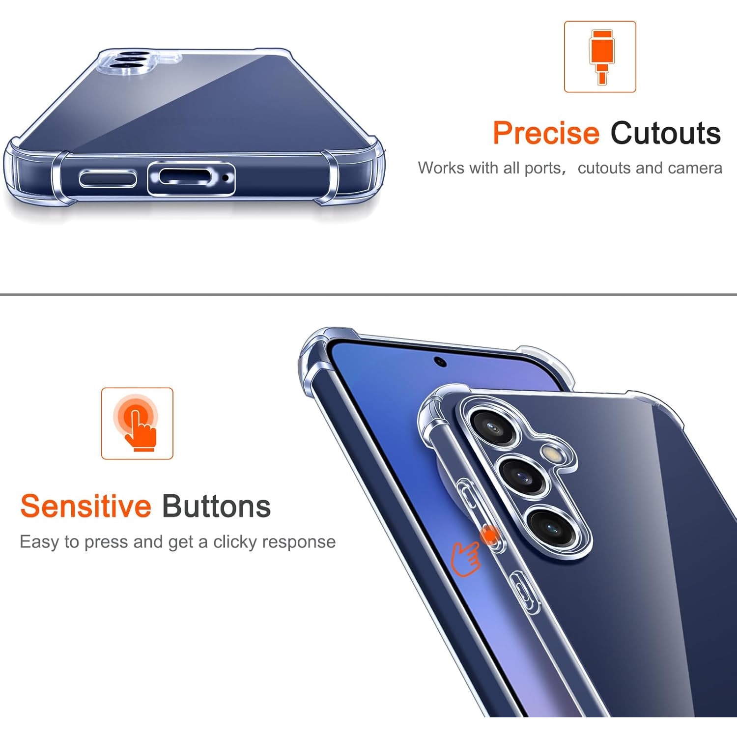 Husa Anti soc, transparenta compatibila cu Samsung Galaxy S25 Fe