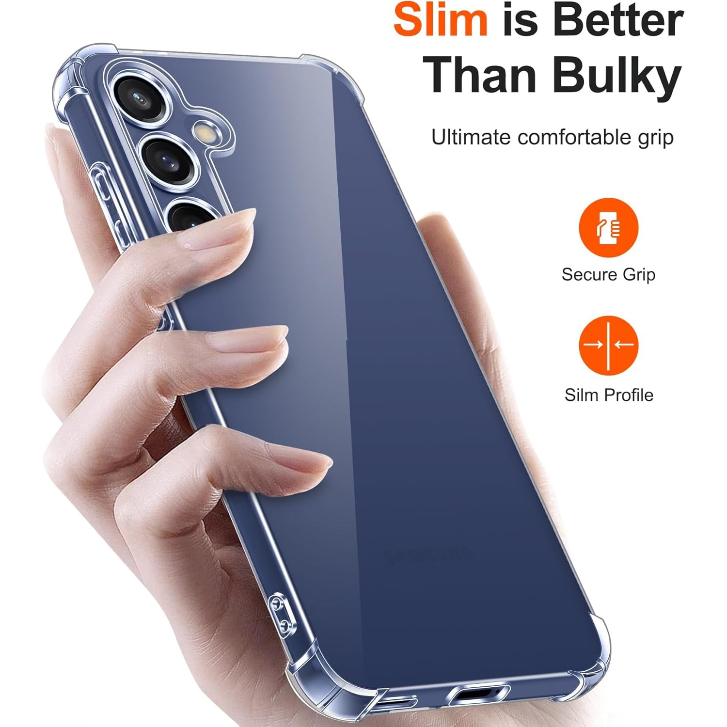 Husa Anti soc, transparenta compatibila cu Samsung Galaxy S25 Fe