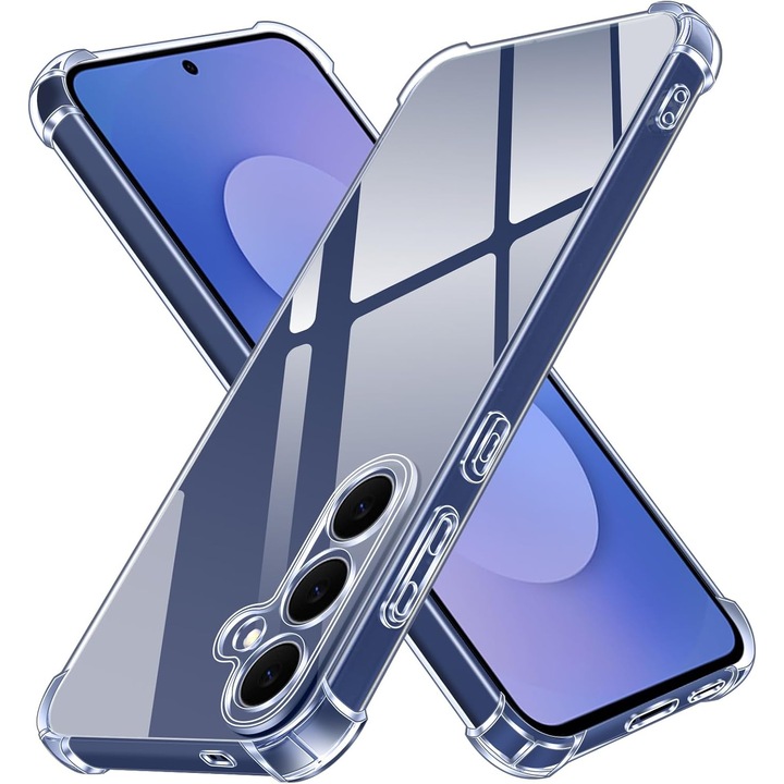 Husa Anti soc, transparenta compatibila cu Samsung Galaxy S25 Fe
