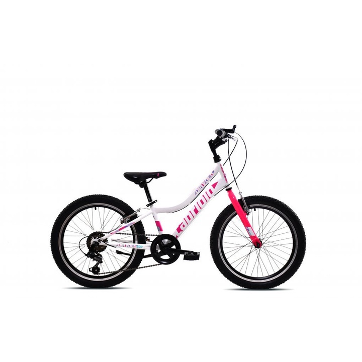Capriolo Diavolo 200 20" gyerek kerékpár Fehér-Rózsaszín