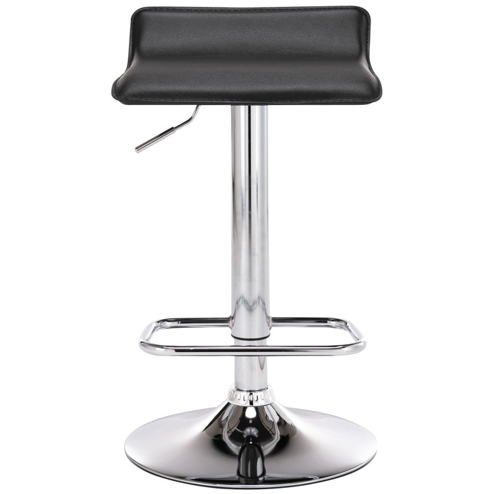 Set de 2 scaune de bar LMN Dyn, reglabile pe inălțime, culoare negru, dimensiuni 38x41cm