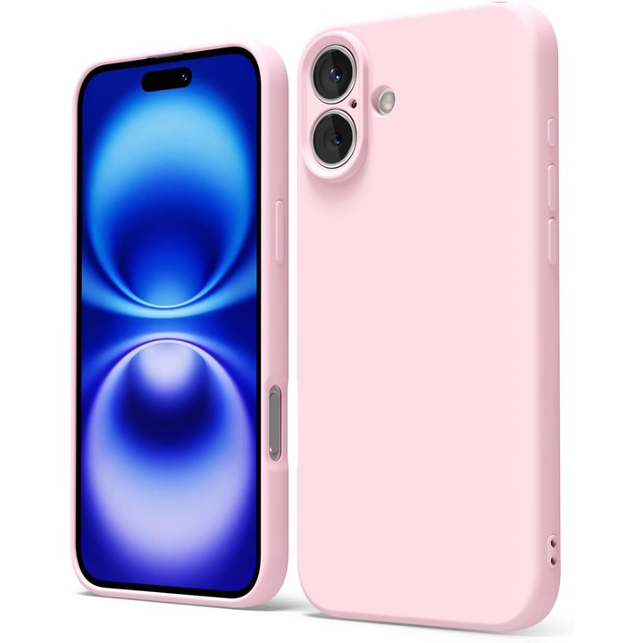 Husa pentru iPhone 17 DaDen®, Ultra Slim, Silicon, Calitate Premium, Interior din microfibra, Roz