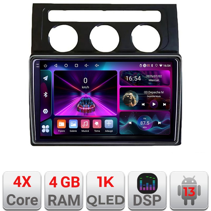 Мултимедия за VW Touran 2003-2009 климатроник A-touran2 4+64 InCell Дисплей 1K Android Waze USB Навигация Интернет Youtube Радио