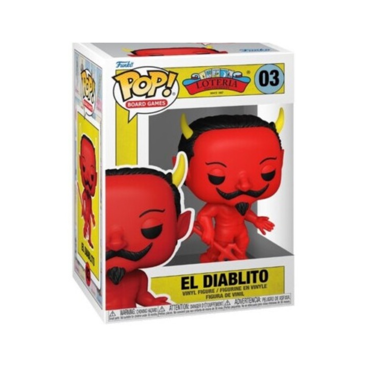 Фигурка Funko POP! Настолни игри Loteria El Diablito 03, многоцветна, 10 см, комплект 1х фигурка