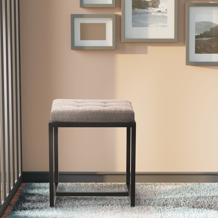 Scaun din material textil Barci B gri